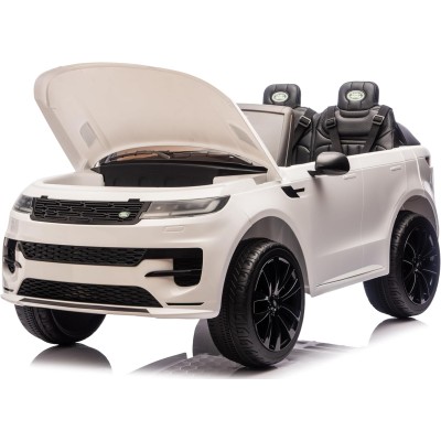 Auto Elettrica 24V per Bambini 2 Posti Range Rover Sport con Sedile in Pelle Cintura 3 Punti Telecomando