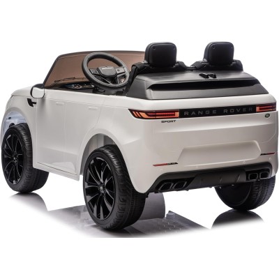 Auto Elettrica 24V per Bambini 2 Posti Range Rover Sport con Sedile in Pelle Cintura 3 Punti Telecomando