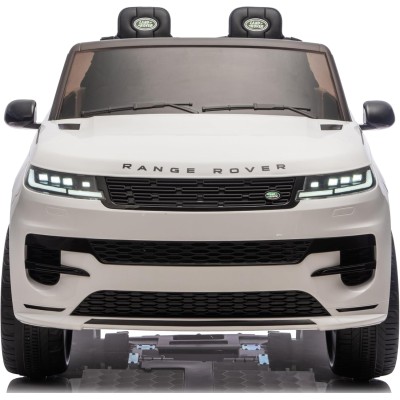 Auto Elettrica 24V per Bambini 2 Posti Range Rover Sport con Sedile in Pelle Cintura 3 Punti Telecomando