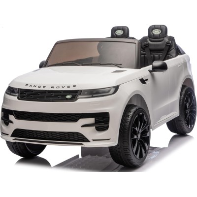 Auto Elettrica 24V per Bambini 2 Posti Range Rover Sport con Sedile in Pelle Cintura 3 Punti Telecomando