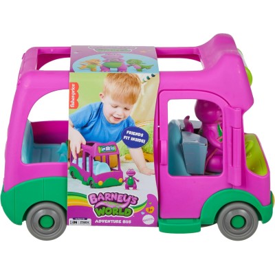 Fisher-Price HYG95 Il Mondo di Barney Autobus delle Avventure set con veicolo e Barney snodato