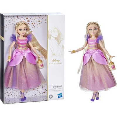 Hasbro F1247  Disney Princess Style - Rapunzel inabito viola lussureggiante con un corpetto incrociato e spalle a sbuffo