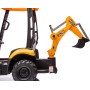 Trattore Cavalcabile Elettrico per Bambini JCB Escavatore con Braccio Scavatore Bulldozer Retroescavatore 4 in 1 con Tettuccio