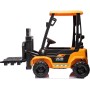 Muletto Elettrico per Bambini 12V Telecomandato Forche Elettriche con Leva Reale Suoni e Luci Carrello Elevatore JCB