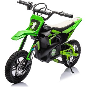 Moto Elettrica per Bambini Thunder Cross 24V 250W sedile in pelle accensione chiave acceleratore a manopola portata max 63kg