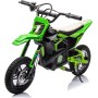 Moto Elettrica per Bambini Thunder Cross 24V 250W sedile in pelle accensione chiave acceleratore a manopola portata max 63kg
