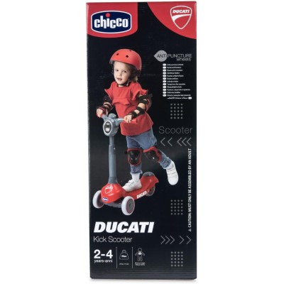 Chicco 01218810 Ducati Scooter Monopattino Evolutivo Leggero con Base Anti-Scivolo e Ruote Rivestite in Gomma