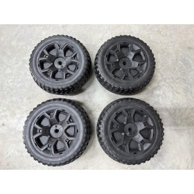 Kit 4 Ruote in Gomma Jeep Wrangler Rubicon per Bambini