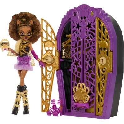 Mattel JBG80 Monster High I Misteri di Hauntlywood - Clawdeen Wolf con abiti guardaroba e 19 accessori
