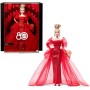 Mattel JBJ17 Barbie Signature 80° Anniversario Mattel - Barbie con abito in tulle rosso orecchini a goccia e guanti velati