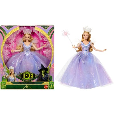 ​Mattel JFM13 Wicked: Parte 2  Glinda deluxe con abito rimovibile ispirato al film e 3 accessori