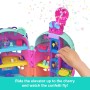 Mattel JFT91 Polly Pocket La gelateria a forma di porsetto con 30 accessori e tante stanze a tema