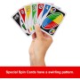 Mattel JGR00 UNO Spin gioco con spinner e nuove regole carte speciali per girare la ruota con diversi comandi