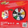 Mattel JGR00 UNO Spin gioco con spinner e nuove regole carte speciali per girare la ruota con diversi comandi