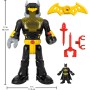 Fisher Price HYG31 Imaginext DC Super Friends Batman Insider e Bat Bot 30cm con cabina di pilotaggio luci e suoni e 4 accessori