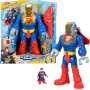 Fisher Price JCT47 Imaginext DC Super Friends Superman Insider e robot 30cm con luci e suoni e accessori