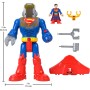 Fisher Price JCT47 Imaginext DC Super Friends Superman Insider e robot 30cm con luci e suoni e accessori