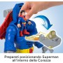 Fisher Price JCT47 Imaginext DC Super Friends Superman Insider e robot 30cm con luci e suoni e accessori