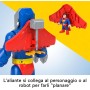 Fisher Price JCT47 Imaginext DC Super Friends Superman Insider e robot 30cm con luci e suoni e accessori