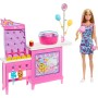 Mattel JFV67 Barbie Mysteries: Beach Detectives - Malibu e chiosco dello zucchero filato e 20 accessori inclusi