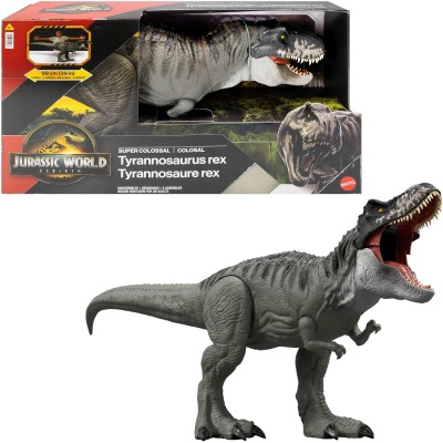 Mattel JGB52 Jurassic World La Rinascita- T-Rex Super Colossale con 2 attacchi