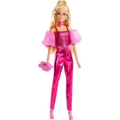 Mattel JFP40 Barbie Deluxe Style n. 5 con abito rosa metallizzato