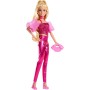 Mattel JFP40 Barbie Deluxe Style n. 5 con abito rosa metallizzato top a corsetto pantaloni lucidi e accessori