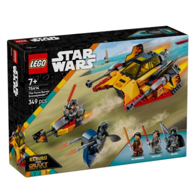 LEGO Star Wars 75414 Snowspeeder Force Burner Astronave con 3 Minifigure con Spade Laser e Moto Speeder