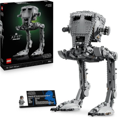 LEGO Star Wars 75417 Walker AT-ST Kit di Modellismo UCS da Esposizione con Minifigure e Targa Informativa