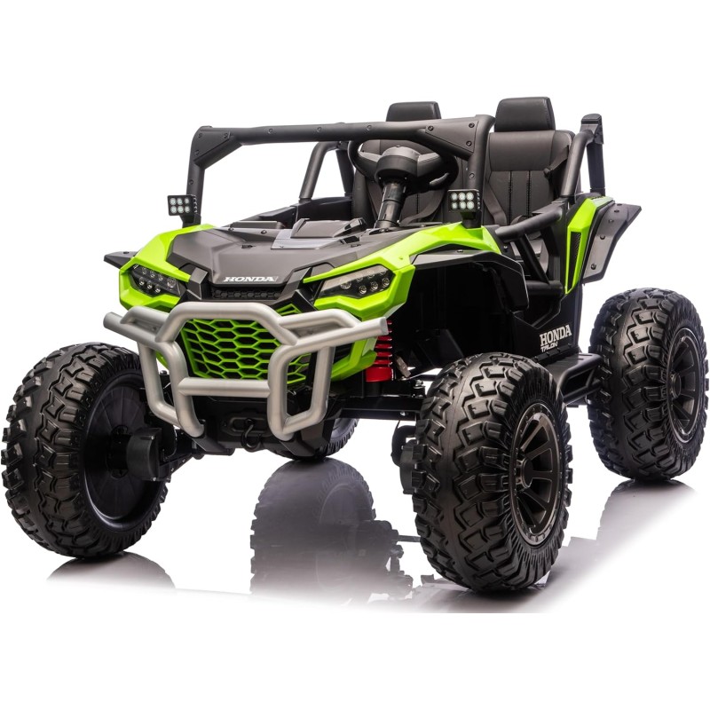 Macchina Elettrica per Bambini 2 Posti Honda Talon 24V Maxi Buggy con Ruote in Gomma e 4 Motori Potenti
