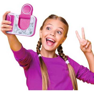 VTech 549159 Kidizoom Printcam Rosa Macchina Fotografica Istantanea con 40+ Effetti Speciali Carta Termica 5MP