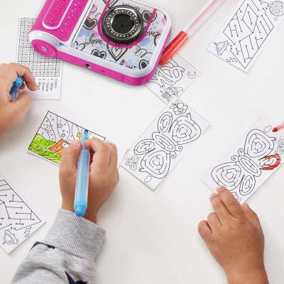 VTech 549159 Kidizoom Printcam Rosa Macchina Fotografica Istantanea con 40+ Effetti Speciali Carta Termica 5MP