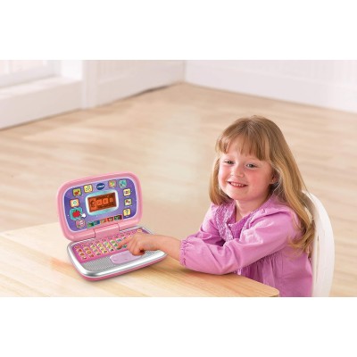 VTech 196369 Bit Smart Computer Rosa Interattivo con Mouse ed Effetti Luminosi Comoda Maniglia con Animali e Forme