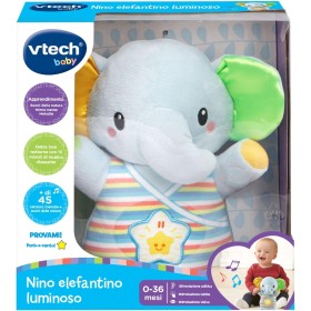 VTech 508607 Nino Elefantino Luminoso Peluche Interattivo con più di 45 Canzoni Frasi Cantate e Suoni della Natura VTech 508607 Nino Elefantino Luminoso Peluche Interattivo con più di 45 Canzoni Frasi Cantate e Suoni della Natura