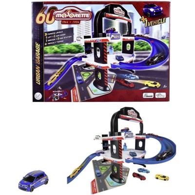 Simba 212059982 Majorette Urban Garage 60 Years Anniversary Garage a 3 piani con ascensore e veicolo incluso