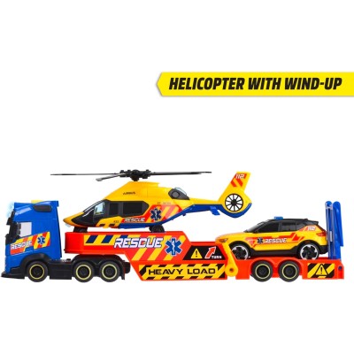Dickie Scania Rosenbauer SOS Fire Rescue - Camion Pompieri 35 Cm Con Luci, Suoni E Acqua - Giocattolo 3+ Anni