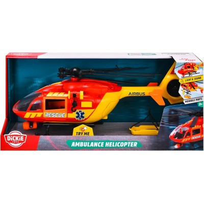 Simba 203716024 Dickie Toys Elicottero ambulanza Airbus 36cm con luci e suoni parti apribili e barella