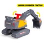 Simba 203725012 Dickie Toys Volvo Escavatore Power Excavator 30cm Escavatore con ruota libera controllo leva luci e suoni