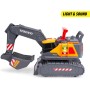 Simba 203725012 Dickie Toys Volvo Escavatore Power Excavator 30cm Escavatore con ruota libera controllo leva luci e suoni