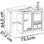 Smoby 7600312601 Isola da cucina Design moderno Superficie di gioco a 360° Funzioni tradizionali con 23 accessori