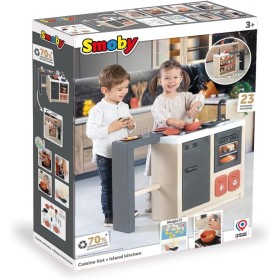 Smoby 7600312601 Isola da cucina Design moderno Superficie di gioco a 360° Funzioni tradizionali con 23 accessori Smoby 7600312601 Isola da cucina Design moderno Superficie di gioco a 360° Funzioni tradizionali con 23 accessori