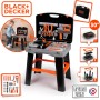 Smoby 7600360734 Black & Decker Bricolo Tavolo da Lavoro Smart Trasformabile in valigetta con tanti accessori