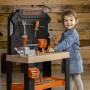 Smoby 7600360739 Black & Decker Banco da lavoro Bricolo 78 accessori 7 utensili Aree di stoccaggio
