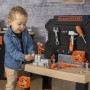 Smoby 7600360739 Black & Decker Banco da lavoro Bricolo 78 accessori 7 utensili Aree di stoccaggio