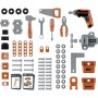 Smoby 760036740 Black & Decker Stabilito Bricolo Pro con 75 accessori 7 strumenti Aree di stoccaggio