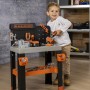 Smoby 760036740 Black & Decker Stabilito Bricolo Pro con 75 accessori 7 strumenti Aree di stoccaggio
