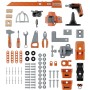 Smoby 7600360741 Black & Decker Stabilito Tavolo da Lavoro Bricolo Builder con Gru 87 Accessori e tante aree di stoccaggio
