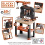 Smoby 7600360741 Black & Decker Stabilito Tavolo da Lavoro Bricolo Builder con Gru 87 Accessori e tante aree di stoccaggio