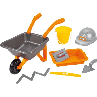 Simba 7600000496 Ecoiffier Super Pack del Costruttore +18 mesi carriola caschetto attrezzi da lavoro