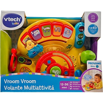 VTech 166607 Vroom Vroom Volante Multiattività con Cruscotto Interattivo Chiave e Indicatore Direzione